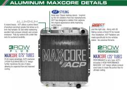 All Classic Parts - 64 - 66 Mustang V8 5.0 Conversion Aluminum Series MaxCore Radiator (OE Style 2 Row Performance) - Image 3
