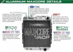 All Classic Parts - 67 - 70 Mustang 6 Cylinder Aluminum MaxCore Radiator (OE Style 3 Row Plus) - Image 4