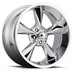 Wheels - 17 Inch - Voxx - 64 - 73 Mustang Old School Chrome Wheel 17 X 8 , 4.75" bs, Set of 4