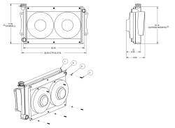 C & R Racing - 64 - 66 Mustang Crossflow Aluminum Radiator Module, Extruded Tubes, Dual Puller Fan Module, SBF - Image 4