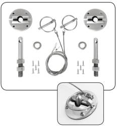 Drake Muscle Cars - 15 - 16 Mustang Classic Hood Pin Kit with Lanyards - Image 2