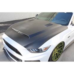 Anderson Composites Mustang Parts - 2015 - 2016 MUSTANG SUPER SNAKE Fiberglass Hood - Image 3