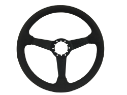 79 - 82 Mustang 14" Volante 6 Bolt STEERING WHEEL KIT, Suede, Solid Spoke