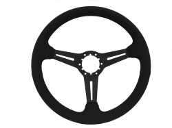 64 - 73 Mustang 14" Volante 6 Bolt STEERING WHEEL KIT, Ultralux Suede, Slotted Spoke