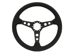 64 - 73 Mustang 14" Volante 6 Bolt STEERING WHEEL KIT, Ultralux Suede, Hole Spoke