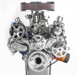 Engine - Engine Pulleys & Brackets - Eddie Motorsports - 64 - 70 Mustang Serpentine Pulley Kit 289-351W, w/Remote PS Res