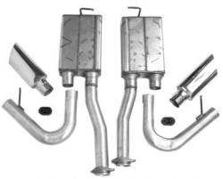 SpinTech Performance Mufflers - 65-70 Mustang SpinTech 2 1/2 in Side Exit Kit, Choose your Tips - Image 1