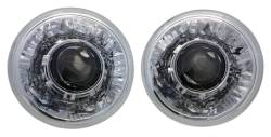 Stang-Aholics - 65 - 68, 70 - 73 Classic Mustang 7" Round Chrome Projector Headlight - Image 1