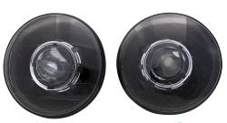 65 - 68, 70 - 73 Classic Mustang 7" Round Black Projector Headlights 