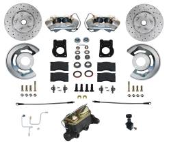 1964 - 1966 Mustang Manual Front Disc Brake Conversion Kit w/ Drilled and Slotted Rotors (V8)