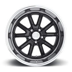 US Mag Wheels - 65 - 73 Mustang Rambler 1 Piece Gloss Black w/ Diamond Cut Lip 17x8 Wheel - Image 3
