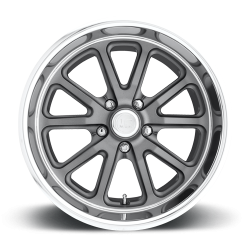 US Mag Wheels - 05 - Up Mustang Rambler 1 Piece Textured Gray w/ Diamond Cut Lip 20x10 Wheel - Image 3