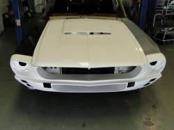 Fiberglass Nose Section with 67 Mustang Fiberglas Hood - with Headlight Housing Upgrade