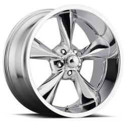 64 - 73 Mustang Old School Chrome Wheel 15 X 7 , 4.00" bs, EACH