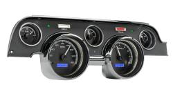 67 - 68 Mustang VHX Instruments, Black Alloy Gauge Face