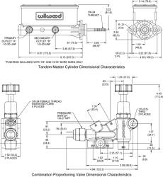 Wilwood Engineering Brakes - 65 - 73 Mustang Wilwood Master Cylinder Combo Kit, Polished Master - Image 3