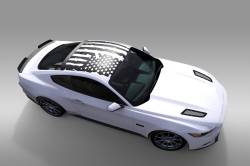 Universal Mustang Vinyl Graphics - Roof Flag