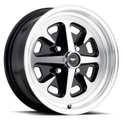 64 - 73 Mustang 14 x 6 Legendary Magnum 400 Alloy Wheels- Gloss Black / Machined