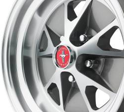 Legendary Wheel Co. - 65 - 67 Mustang 15 x 7 Styled Alloy Wheel, Charcoal / Machined - Image 3