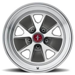 Legendary Wheel Co. - 65 - 67 Mustang 15 x 7 Styled Alloy Wheel, Charcoal / Machined - Image 2