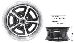 15 x 7 Magnum Alloy Wheel, 65-73 Mustang