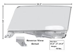 65 - 66 Mustang Door Window Clear Glass with Frame, Convertible, RH