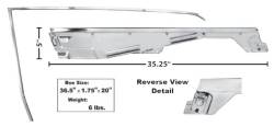 Window Glass - Door Glass - Dynacorn - 65 - 66 Mustang Coupe Door Window Frame, RH, 2 PC