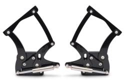 64 - 66 Mustang Billet Hood Hinges- Black Anodized