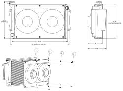 C & R Racing - 64 - 66 Mustang Radiator Module 5.0 Coyote 11" Fans, Extruded Tube - Image 6