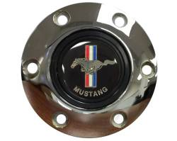 Auto Pro - 65 - 89 Mustang 14" Volante Steering Wheel Kit, Blk Leather, Chrome Center, Pony - Image 3