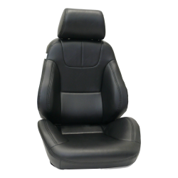 Mustang Procar Rally DLX Black Vinyl Seat, Left