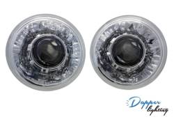 65 - 68, 70 - 73 Classic Mustang 7" Round Projector Headlights 