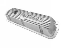 1964 - 1985 Mustang  Polished Aluminum Valve Covers with Shelby Logo (P