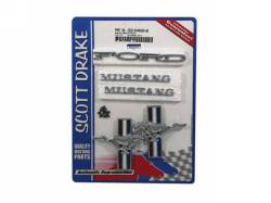 1965-1966 Mustang Coupe and Convertible Emblem Kit (6 Cylinder)