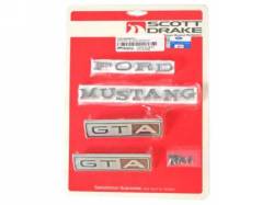 1965 Mustang  Emblem Kit GT (All bodystyles 8 Cylinder)