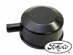 1965 - 1970 Mustang  Oil Cap with Tube (FOMOCO Logo, Black)