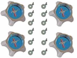 Scott Drake - 1967 Mustang  Styled Steel Hubcaps (Blue, Original Design Set of - Image 1