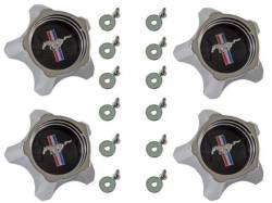 Scott Drake - 1967 Mustang Styled Steel Hubcaps (Black Design Set of 4) - Image 1