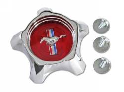 1967 Mustang Styled Steel Hub Cap (Red)