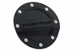 15 - 19 Mustang "Mustang" Black Fuel Door