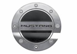 Drake Muscle Cars - 15 - 19 Mustang "Mustang" Silver/Black Fuel Door - Image 2