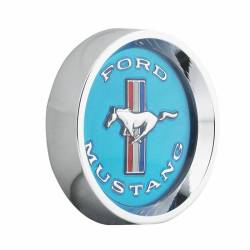 Wheels - Wheel Accessories - Legendary Wheel Co. - 1964 - 1973 Mustang Blue Mustang Tri-bar, Legendary Wheel Center Cap