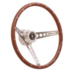 GT3 Retro Wood Steering Wheel, Deluxe Styling for 65 66 67 68 69 70 71 72 73 Mustang