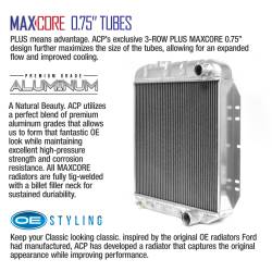 All Classic Parts - 65 - 66 Mustang V8 289 Aluminum MaxCore Radiator (OE Style 3 Row Plus) - Image 6