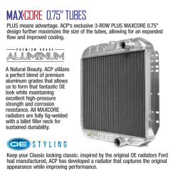 All Classic Parts - 67 - 69 Mustang, V8 289/302/351 Aluminum MaxCore Radiator (OE Style 3 Row Plus) - Image 6