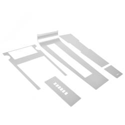 All Classic Parts - 1967 Mustang Center Console Overlay Set, Automatic, Brushed Aluminum Metal-Backed (5pc Set) - Image 2