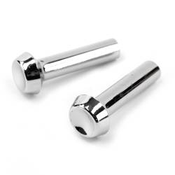 65-66 Mustang Door Lock Knobs, Chrome Plastic, PAIR