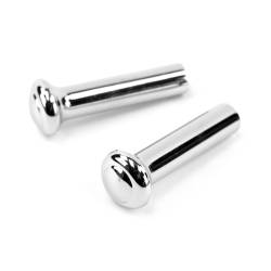 68-73 Mustang Door Lock Knobs, Chrome Plastic, PAIR