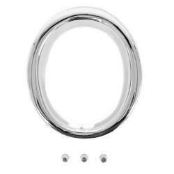 65-66 Mustang GT Exhaust Ring, Deluxe, Chrome