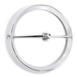 All Classic Parts - 65-68 Mustang Fog Light Bezel w/ Crossbar, Chrome, Fits RH or LH - Image 1